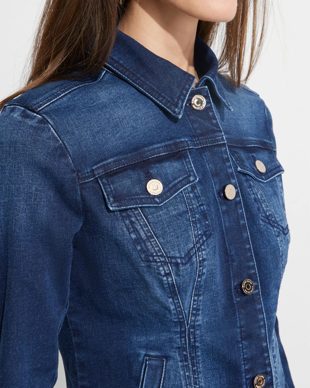 Outlet WHBM Slim Trucker Denim Jacket White House Black Market